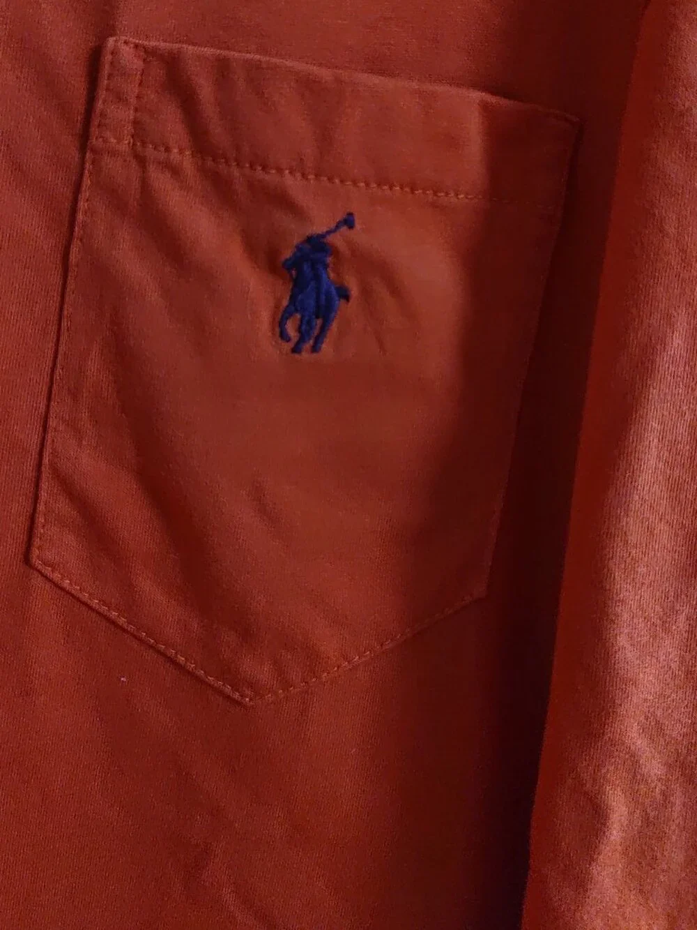 Polo Ralph Lauren Men's XXL Orange Long Sleeve Pullover Shirt Outdoor Casual